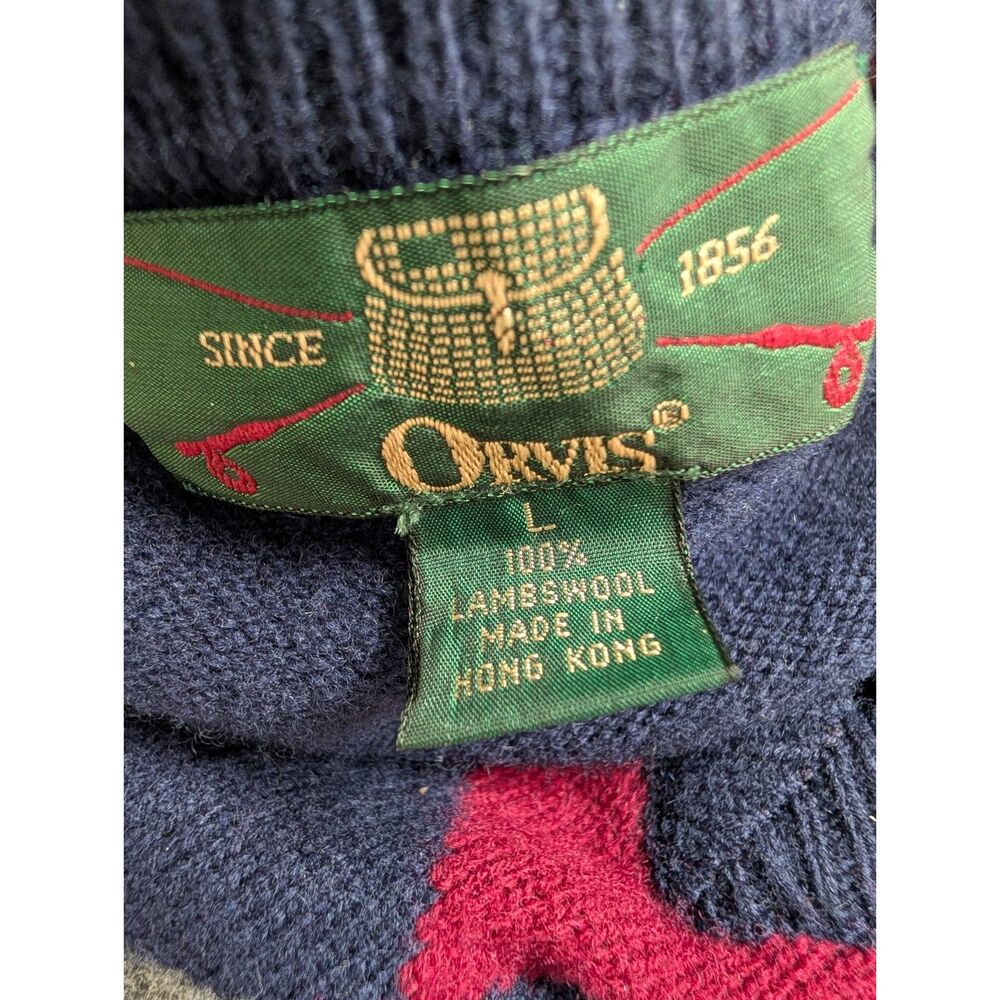 Orvis Lambswool Argyle Sweater Vest Men’s Large Preppy Dadcore Old Money Office - Picture 4 of 5